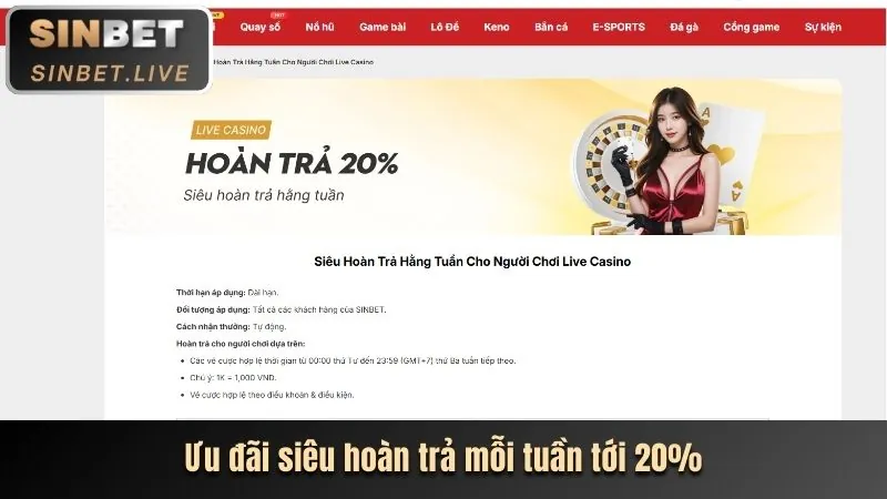 Ưu đãi hoàn trả độc quyền tha bet 789
